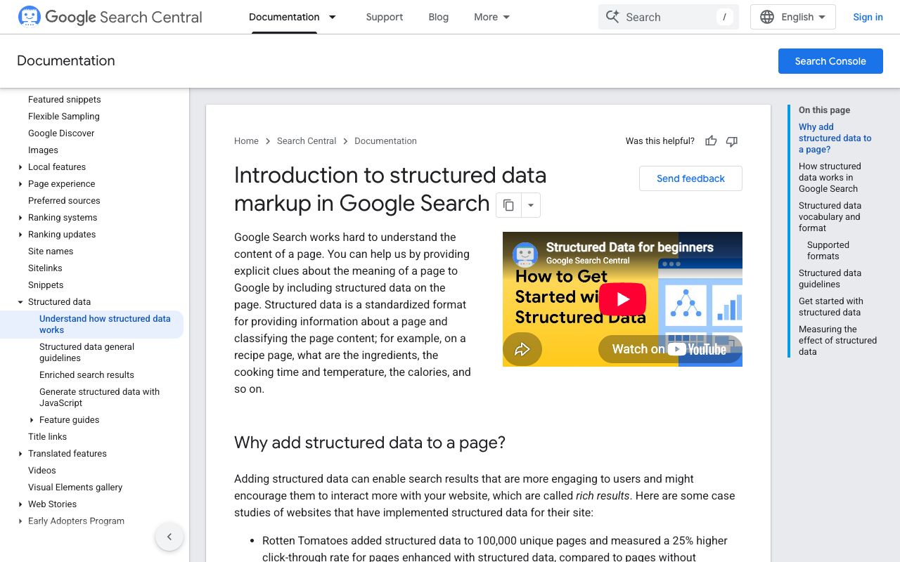 Google's introduction to structured data markup in Google Search