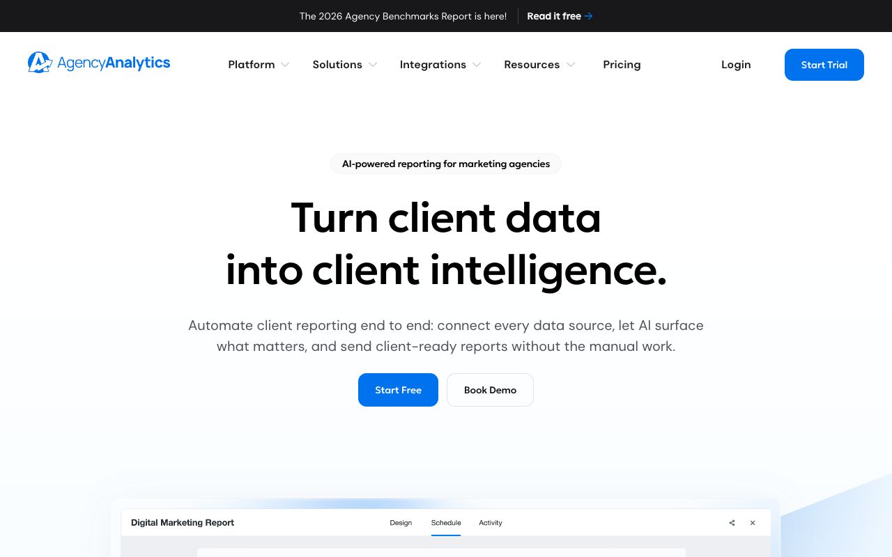 AgencyAnalytics — white-label client reporting dashboards