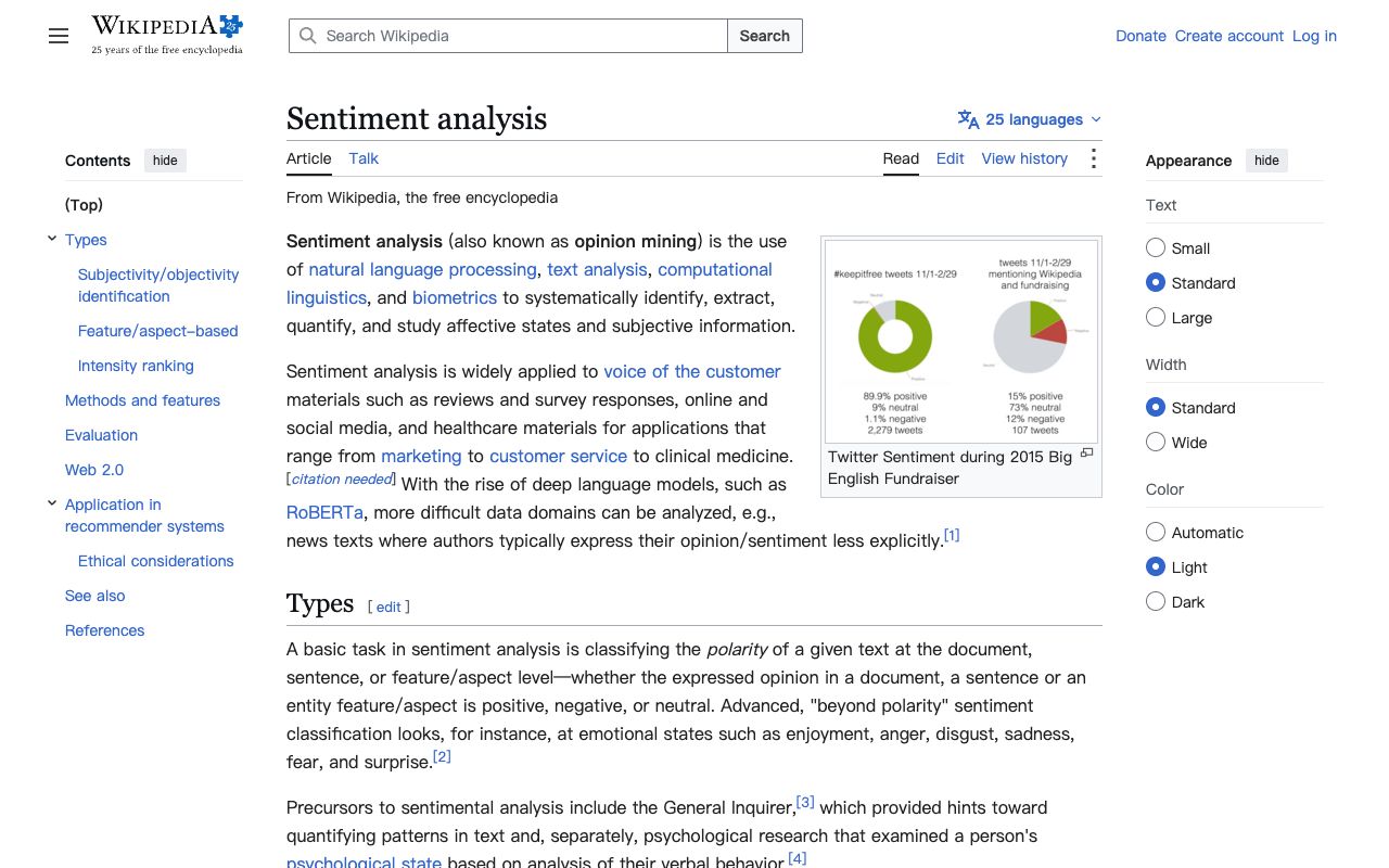 Wikipedia article on sentiment analysis, the traditional review- and social-based method
